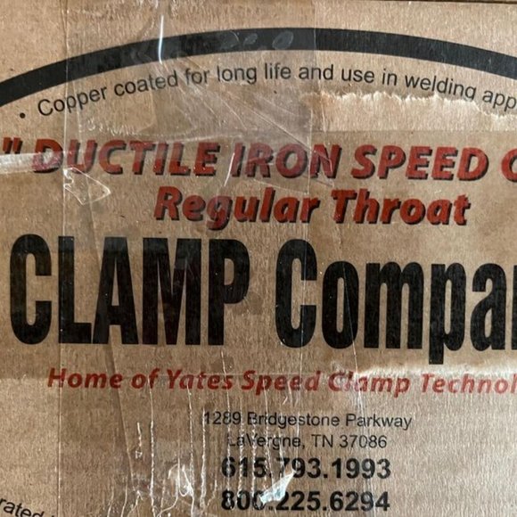 BRAND NEW (2) Sets of (3) C-Clamps - 4", 6", and 8" Ductile Iron Speed Clamp Set - Picture 5 of 5